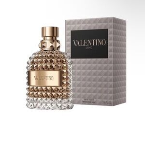 Limited Edition Valentino Uomo Gold and Clear Fragrance Bottle